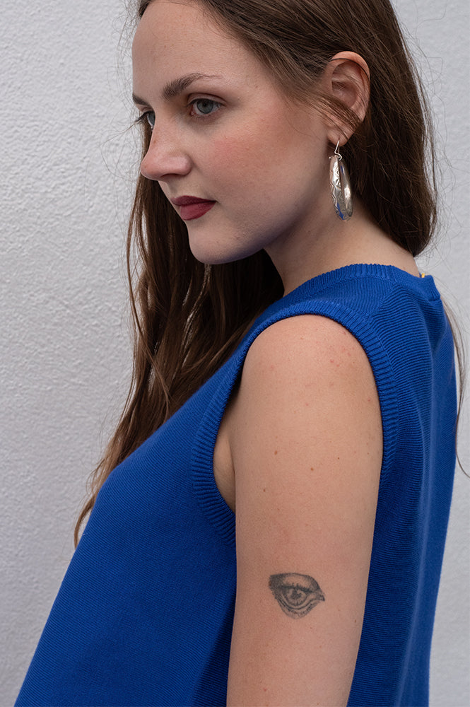 Compania Fantastica Blue Knit Top
