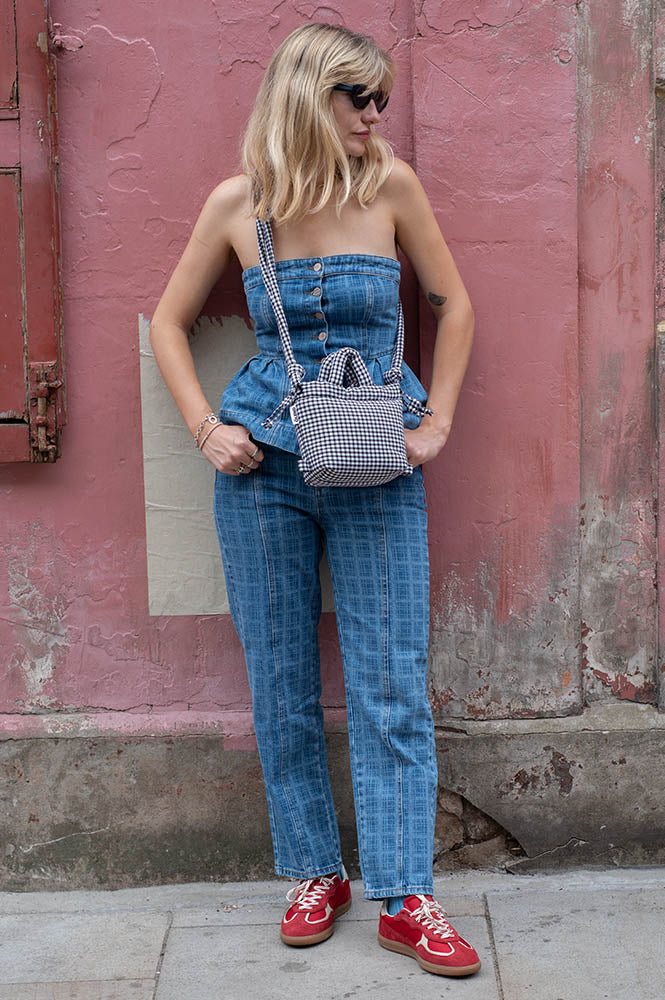 Damson Madder Tovie Laser Check Jeans