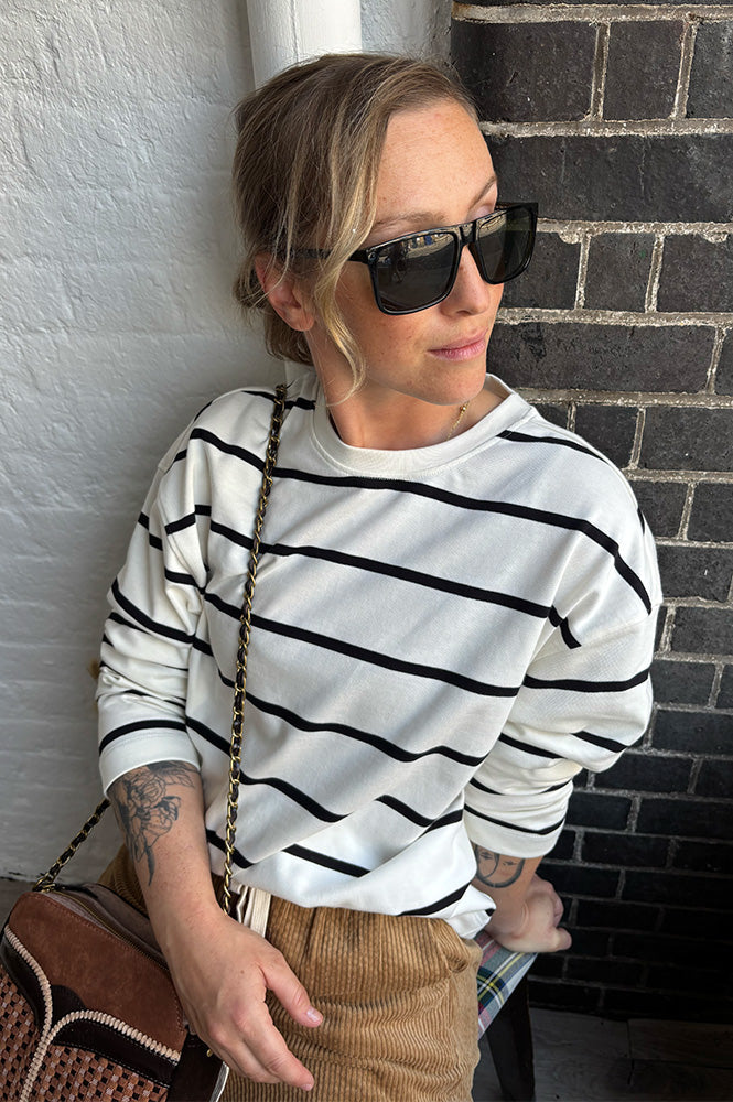 Des Petit Hauts Felizou Striped Sailor Top