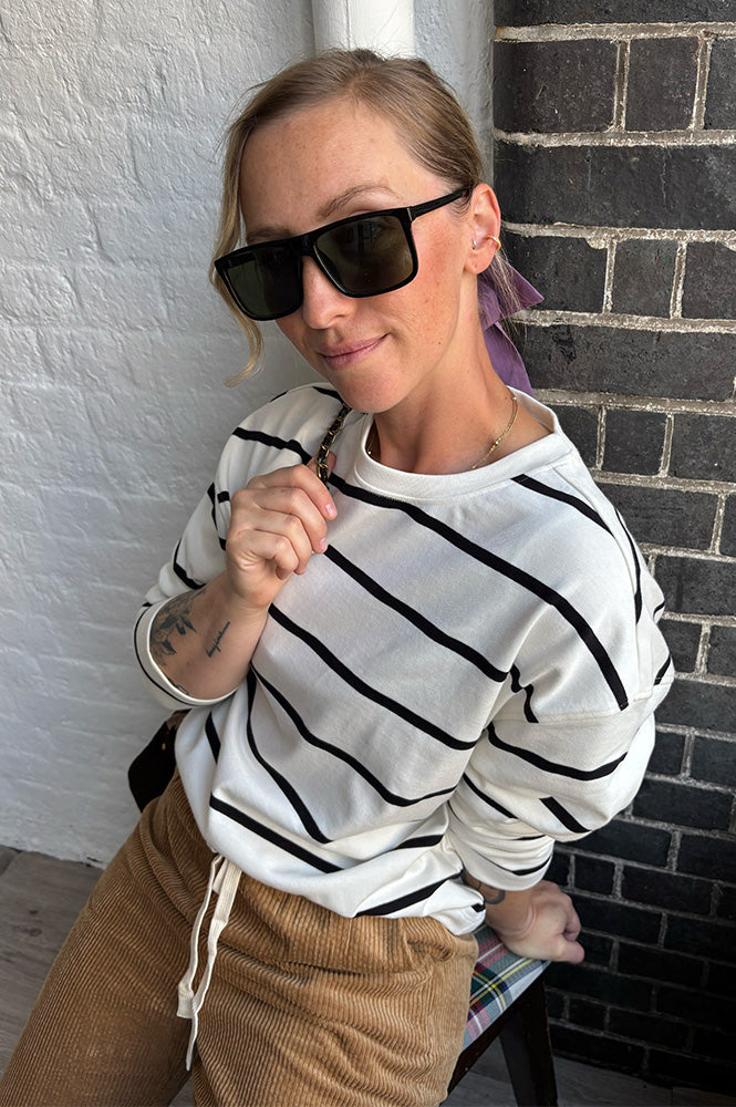 Des Petit Hauts Felizou Striped Sailor Top