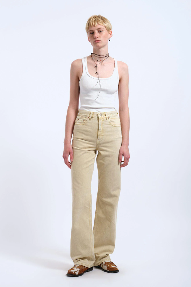 Dr Denim Echo Buff Yellow Jeans