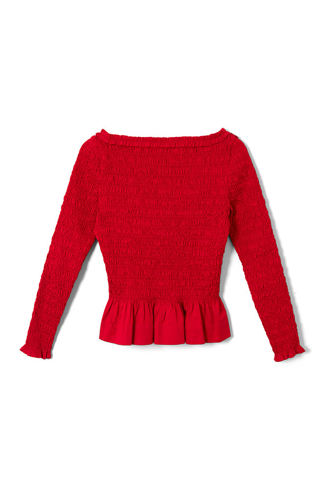 Damson Madder Suri Red Satin Blouse