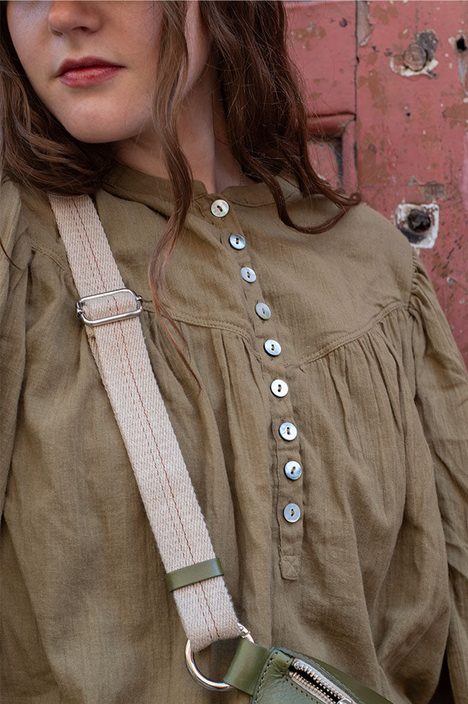 Des Petits Hauts Sophie Blouse In Olive