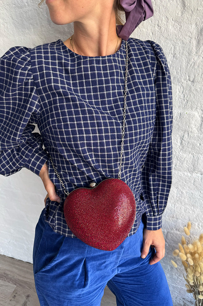 Emile Et Ida Christia Gramercy Checkered Blouse