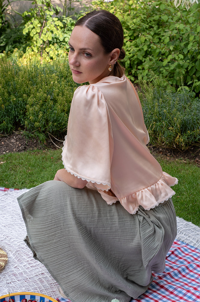 Stella Nova Delicate Pale Pink Lace Shirt