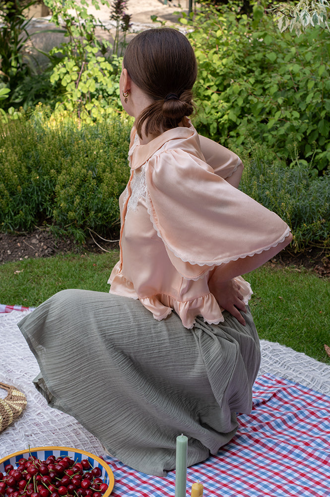 Stella Nova Delicate Pale Pink Lace Shirt