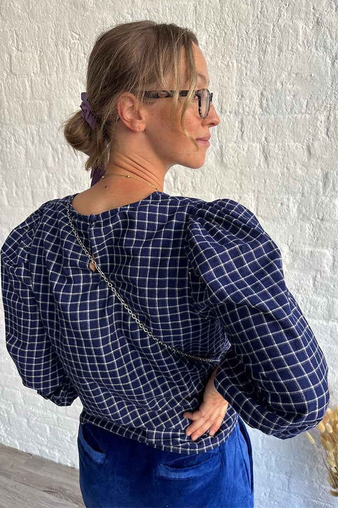 Emile Et Ida Christia Gramercy Checkered Blouse