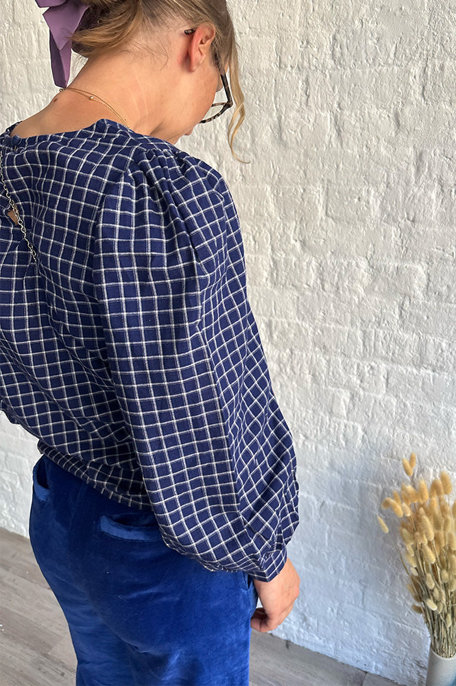 Emile Et Ida Christia Gramercy Checkered Blouse