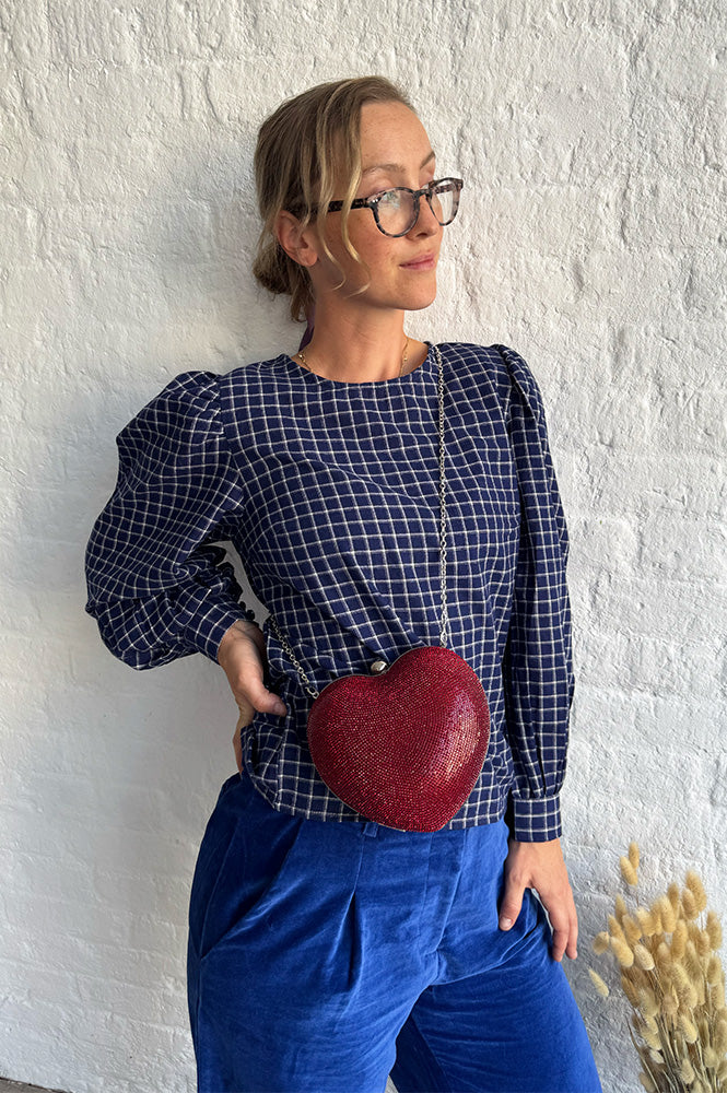 Emile Et Ida Christia Gramercy Checkered Blouse