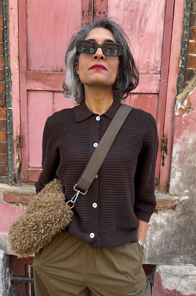 Numph Vilde Black Coffee Knitted Cardigan