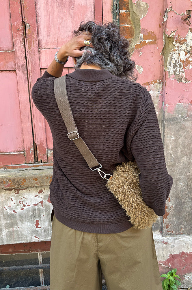 Numph Vilde Black Coffee Knitted Cardigan