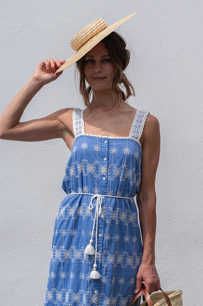 Louise Misha Guanareva Stone Blue Dress