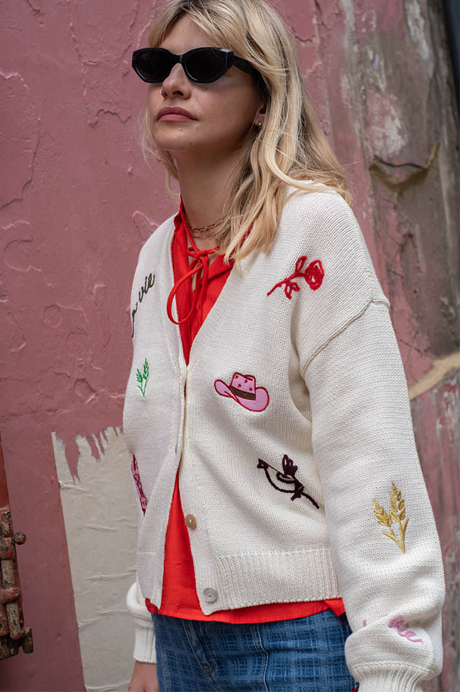 Numph Wally Embroidered Cardigan