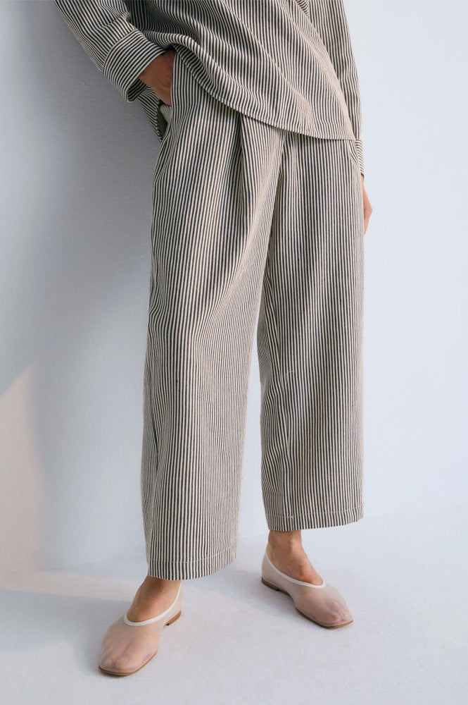 The New Society Pergamo Navy Stripe Trousers