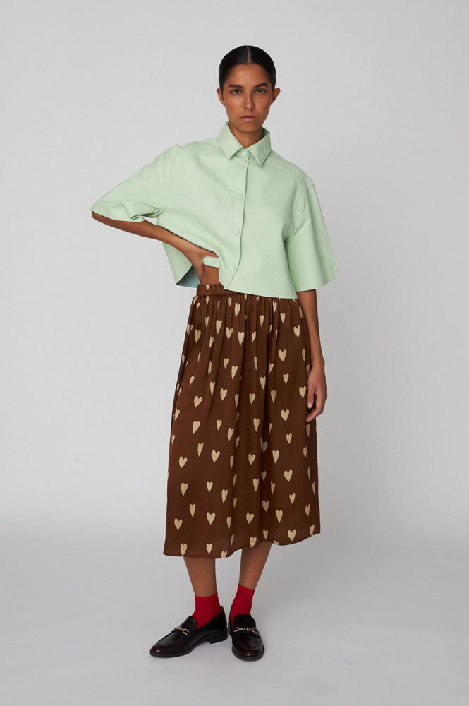 Stella Nova Heart Prink Silk Skirt