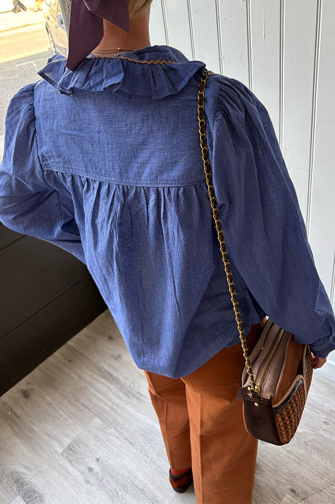 Emile Et Ida Cassandre Khadi Blue Stripe Blouse