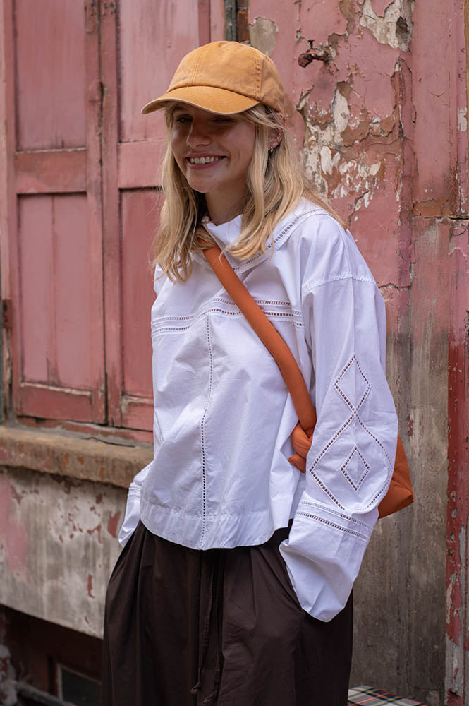 Soeur Guillemette White Embroidered Blouse