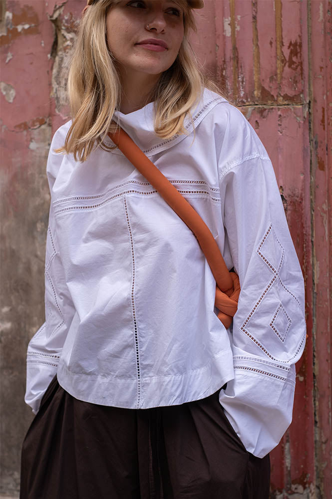 Soeur Guillemette White Embroidered Blouse