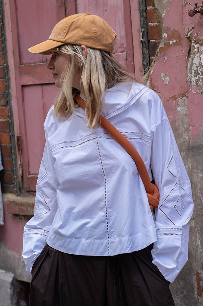 Soeur Guillemette White Embroidered Blouse