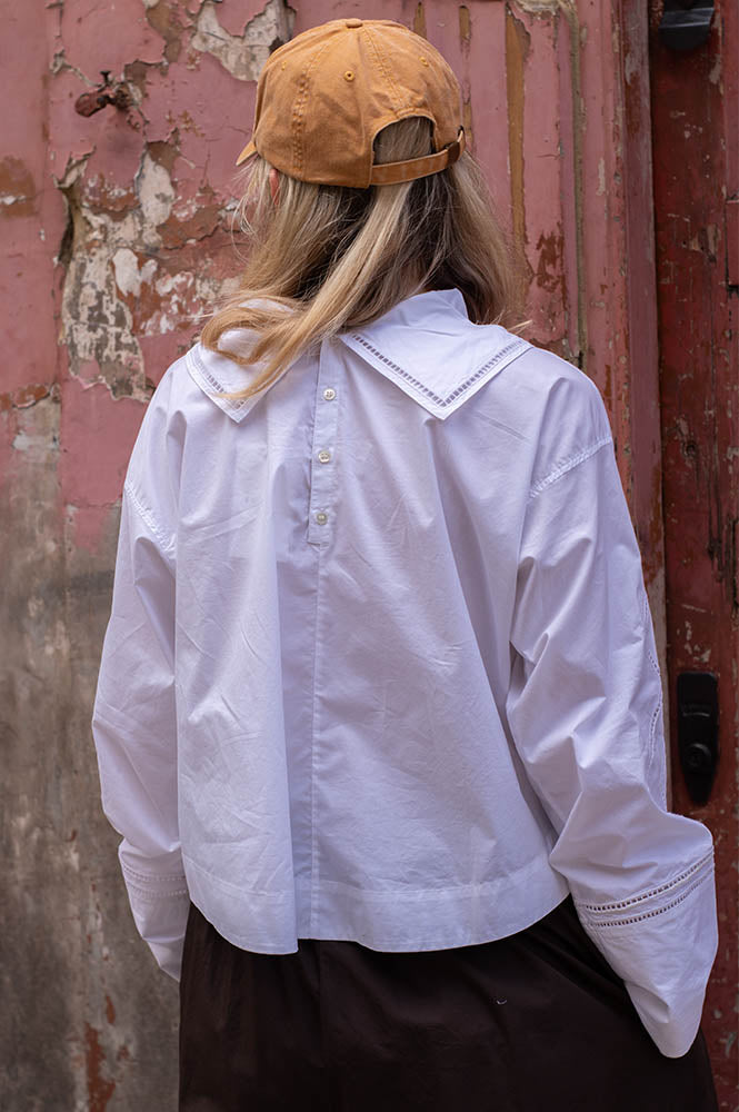 Soeur Guillemette White Embroidered Blouse