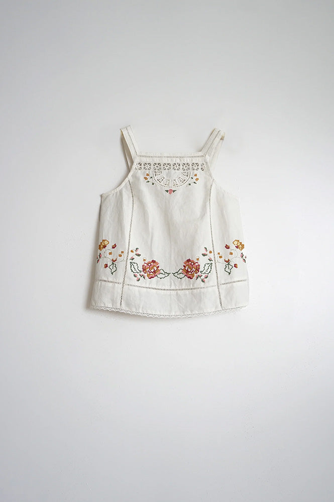 Indi & Cold White Cross-Stitch Vest