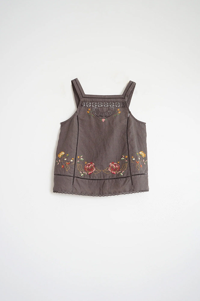 Indi & Cold Carbon Cross-Stitch Vest
