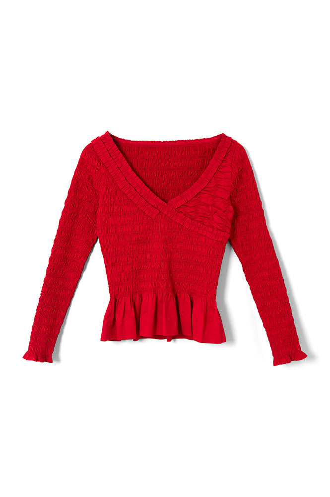 Damson Madder Suri Red Satin Blouse