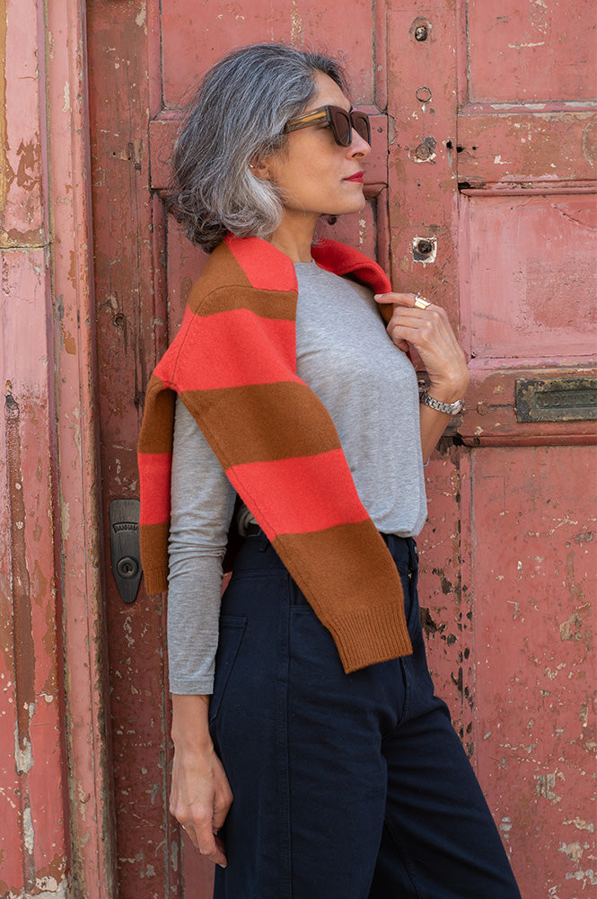 Object Zofia Grey Long Sleeve Top