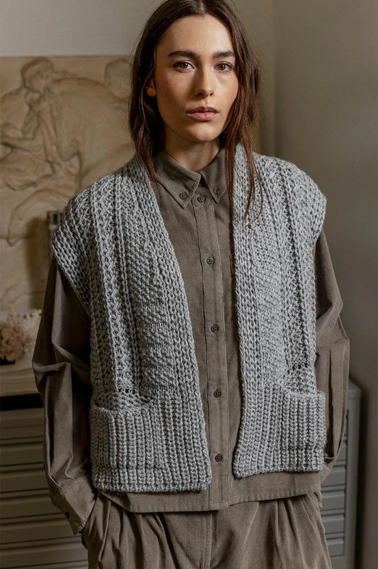 Project Aj117 Susie Grey Knit Vest