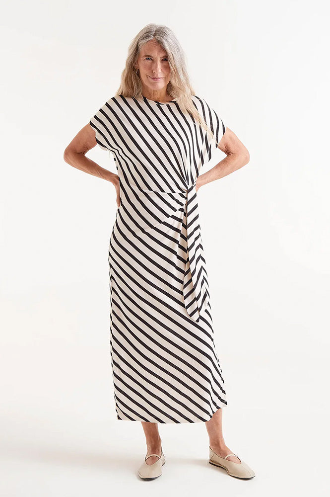Compania Fantastica Striped Midi Dress