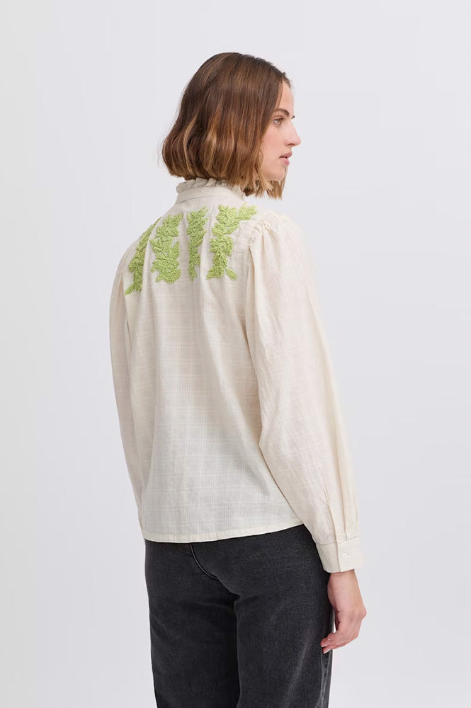 Atelier Reve Sanna Cream Embroidered Blouse
