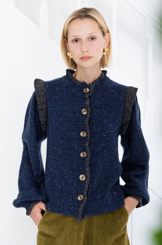 Bonté Delphine Navy Knit Jacket