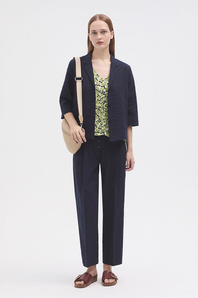 Nice Things Diplo Pinstripe Navy Trousers