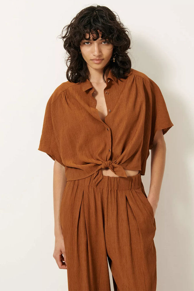 Sessùn Alfassa Caramel Tie Shirt