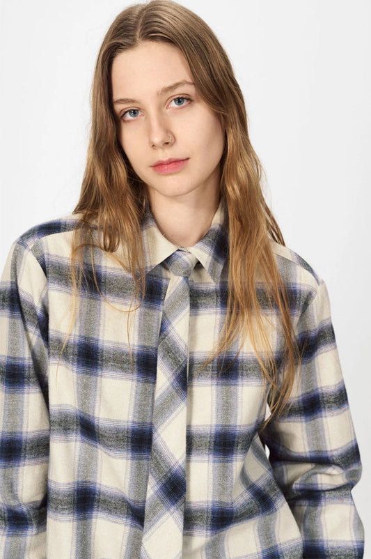 Nué Notes Montreal Navy Check Shirt