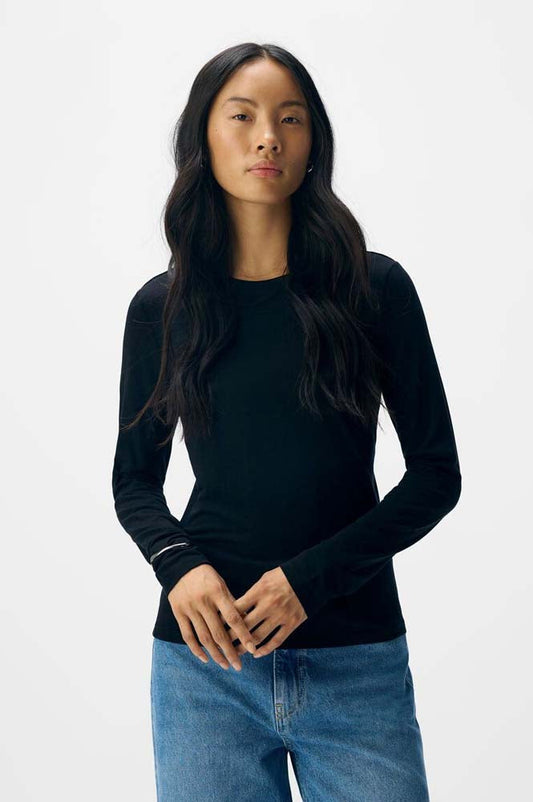 Object Zofia Black Long Sleeve Top