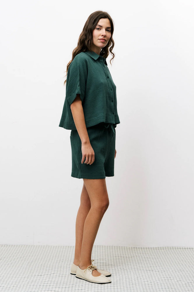 FRNCH Nerline Moss Green Shorts