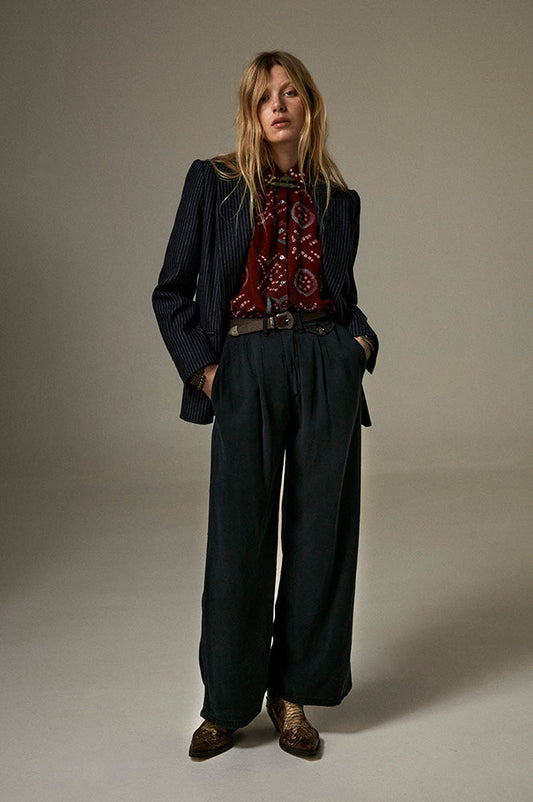 Maison Hotel Keaton Night Blue Trousers