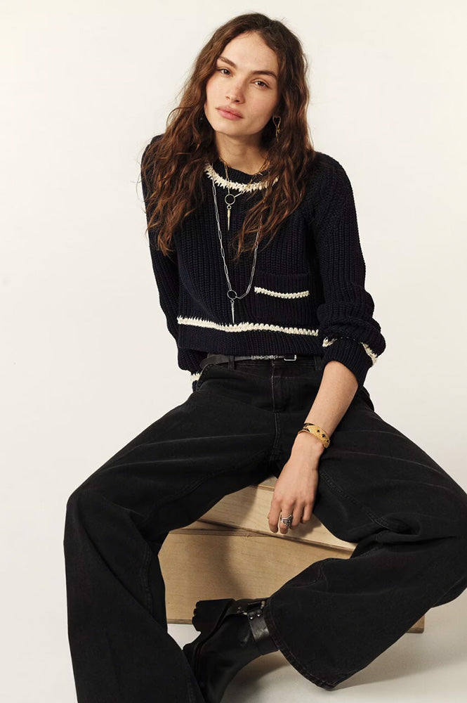 Ba&sh Bota Blue Pullover
