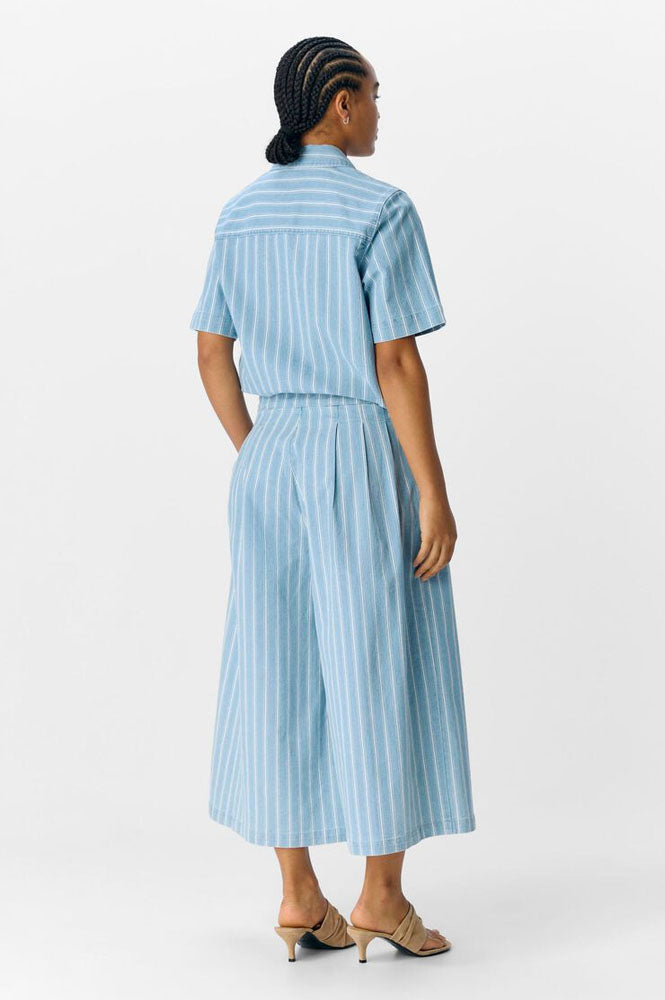 Object Elsie Wide Striped Culotte Jeans