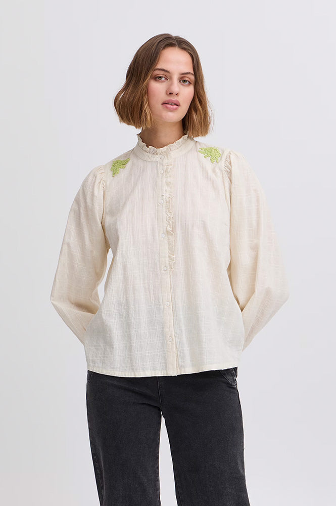 Atelier Reve Sanna Cream Embroidered Blouse