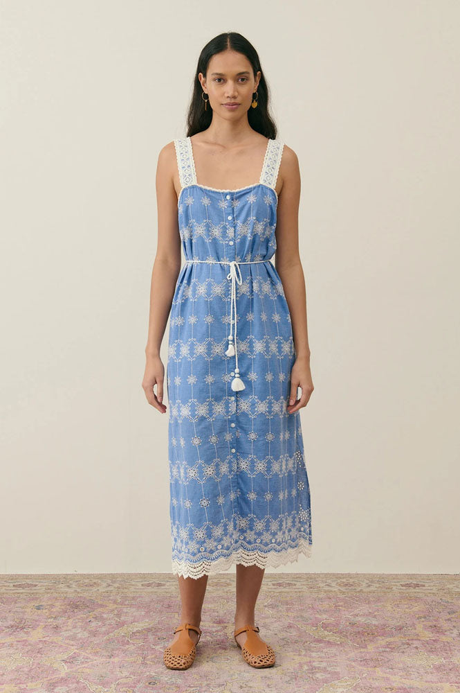 Louise Misha Guanareva Stone Blue Dress