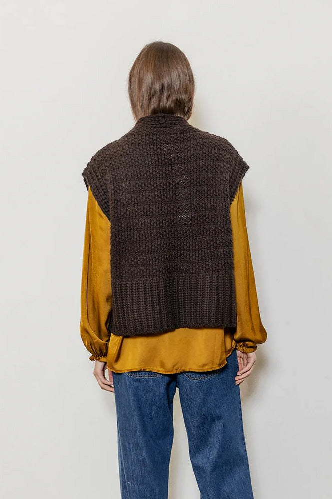 Project AJ117 Susie Chocolate Knit Vest