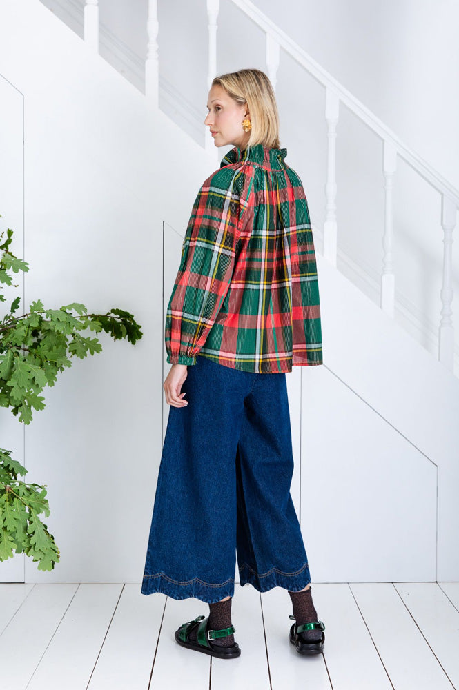 Bonté Harvey Rose And Fir Check Blouse