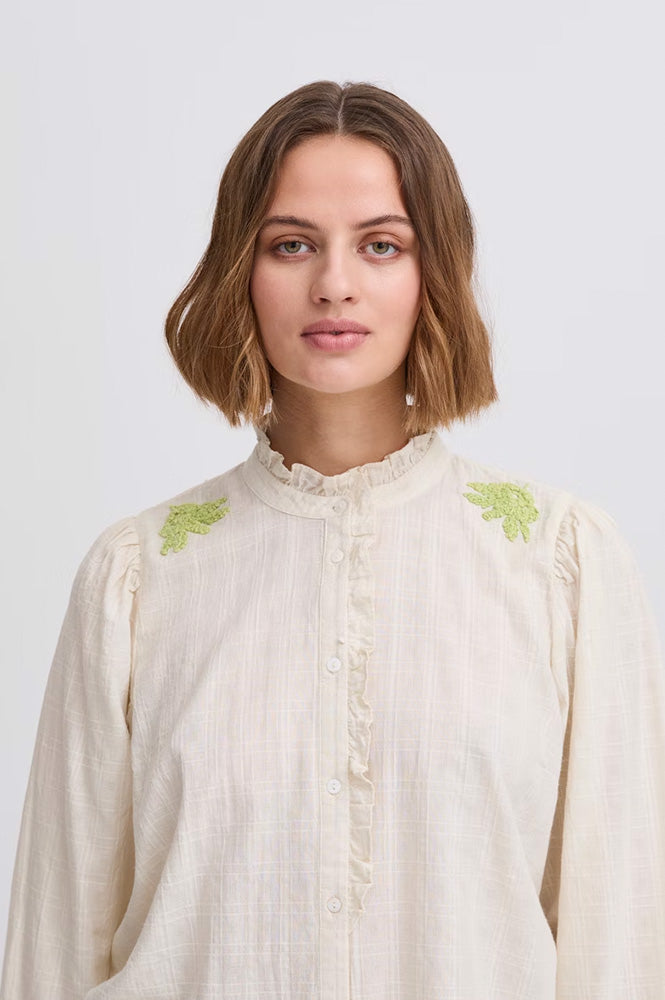 Atelier Reve Sanna Cream Embroidered Blouse