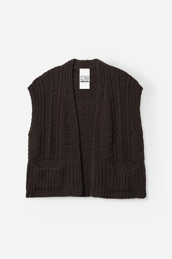 Project AJ117 Susie Chocolate Knit Vest