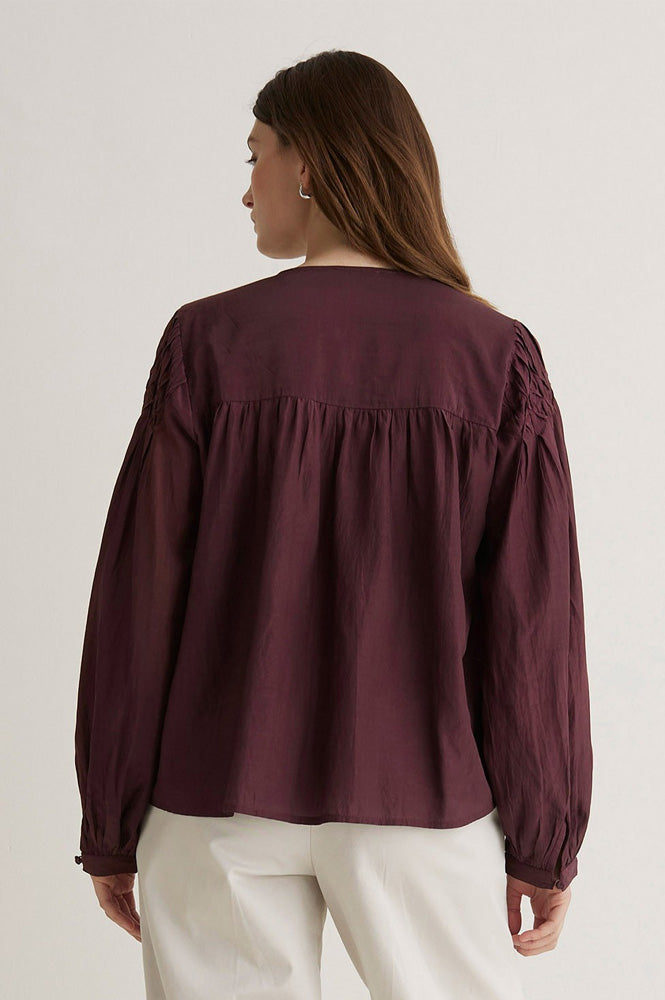 Yerse Sabannah Aubergine Blouse