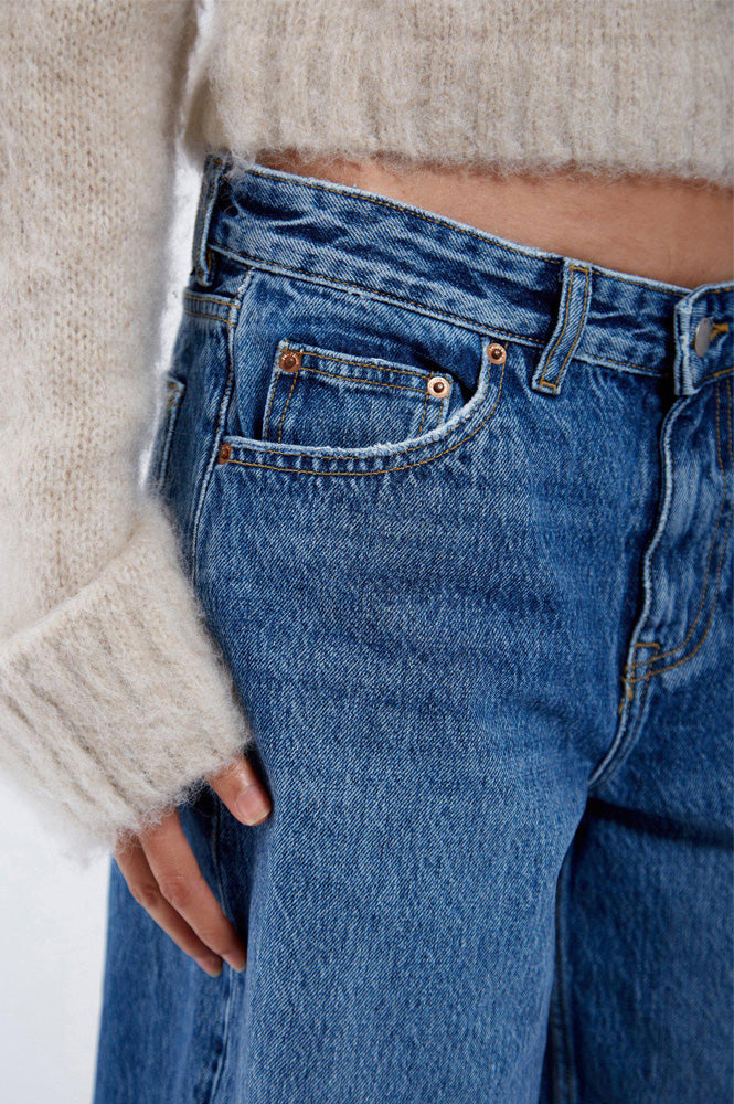 Dr Denim Dace Stream Mid Used Capri Jeans