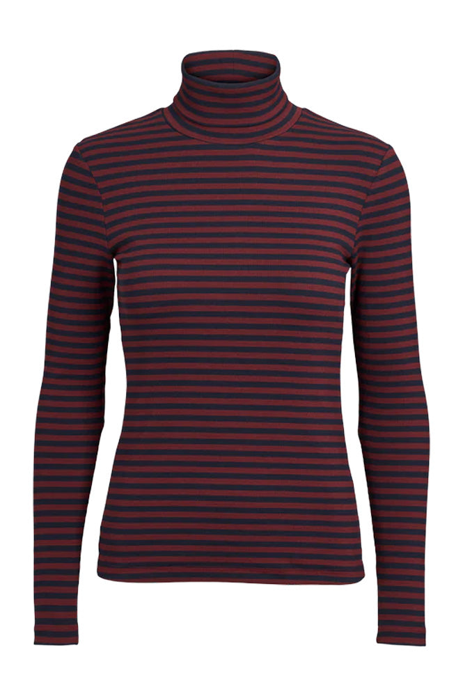 Basic Apparel Ludmilla Bordeaux and Sky Captain Top