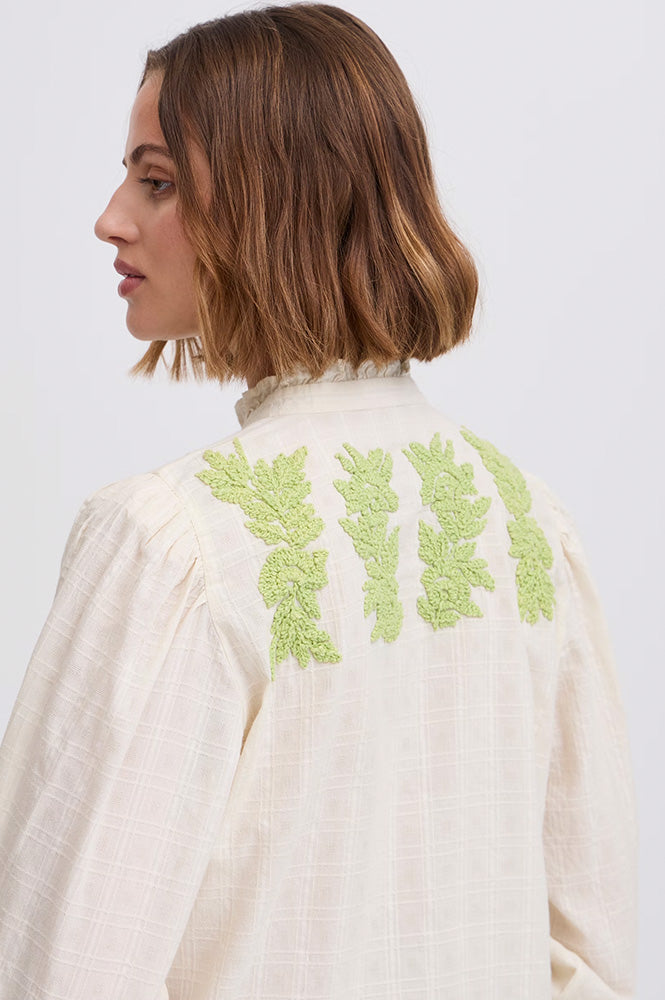 Atelier Reve Sanna Cream Embroidered Blouse